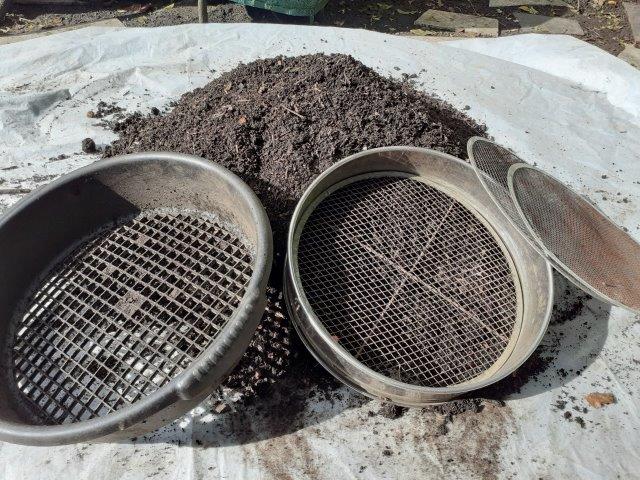 Sieved compost and grade screeners
